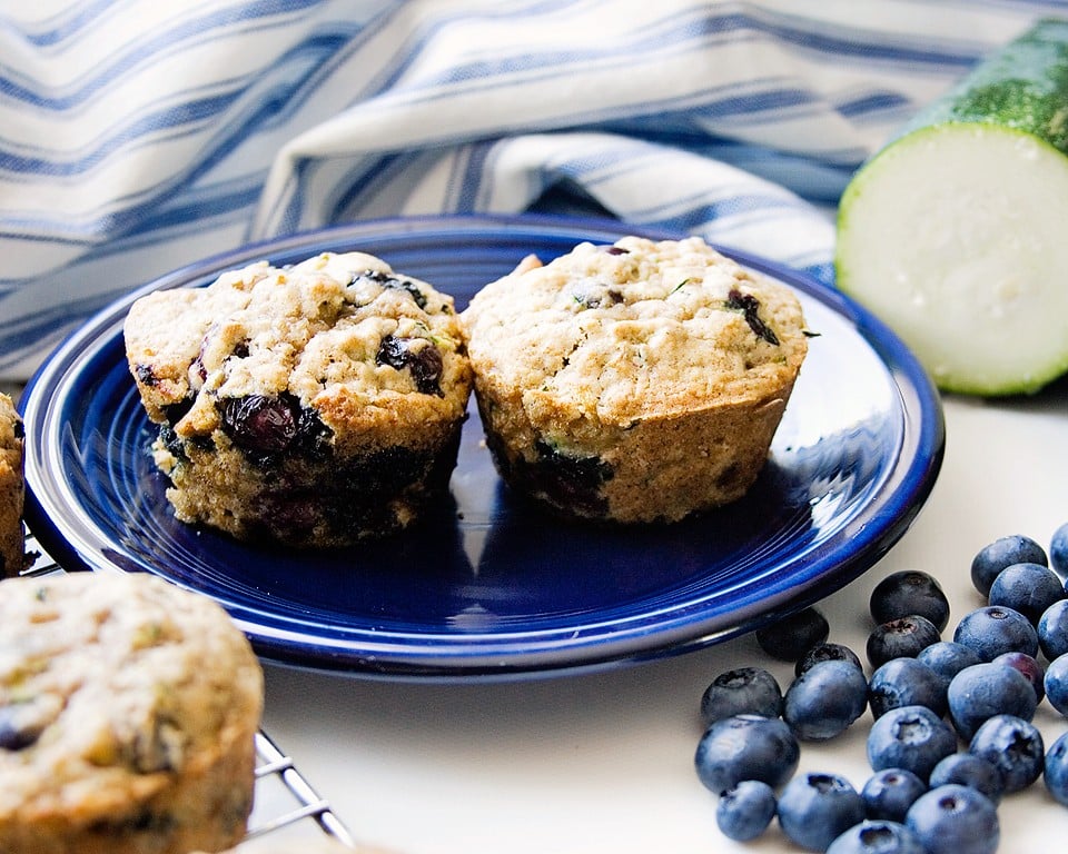 Blueberry Zucchini Muffins xoxoBella