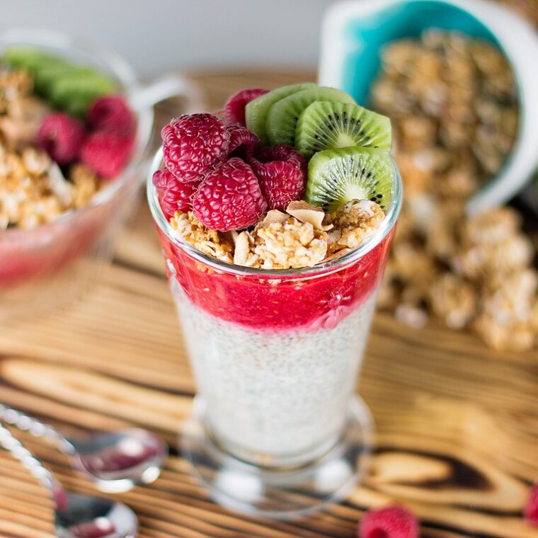 Raspberry Pineapple Chia Pudding xoxoBella