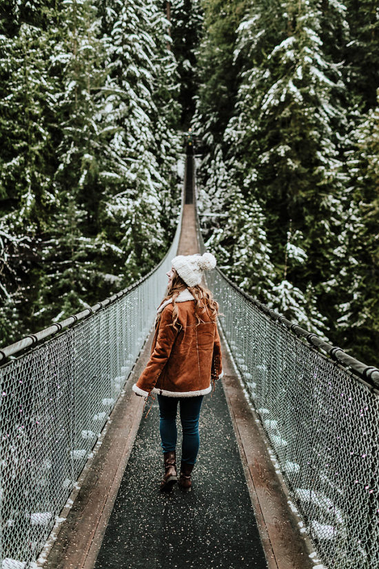Capilano Suspension Bridge in the Winter & Canyon Lights Festival
