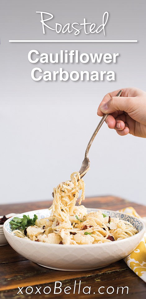 Gluten Free Cauliflower Carbonara Xoxobella