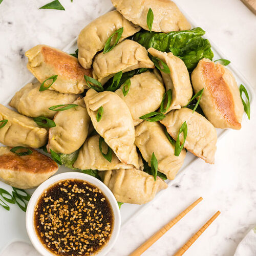 Gluten Free Potstickers Pork Dumplings with Sesame Sauce xoxoBella