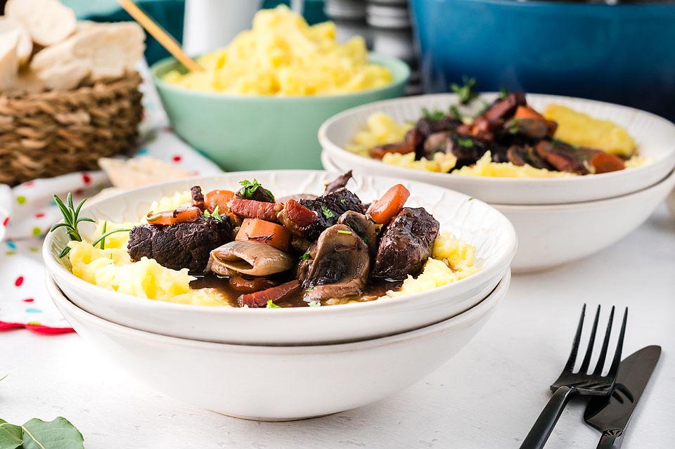 Food blogger, Bella Bucchiotti of xoxoBella, shares a version of Julia Child's boeuf bourguignon. This flavourful beef recipe is a great alternative to a beef stew recipe.