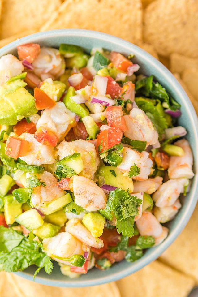 The BEST Fresh Mexican-Style Shrimp Ceviche with Avocado - xoxoBella