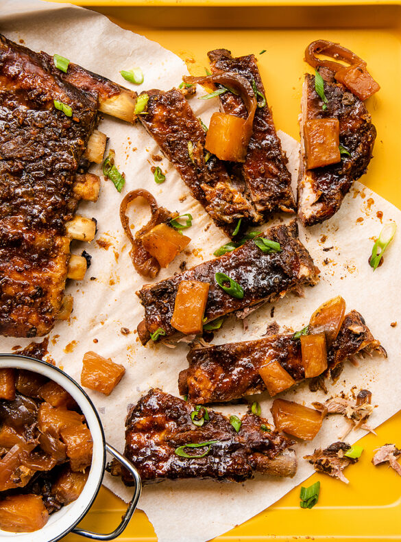 Fall off the Bone Slow Cooker Hawaiian Ribs xoxoBella