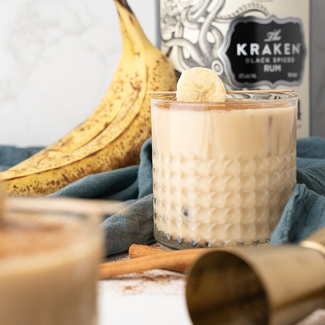 Spiked Bananas Foster Ice Cream Rum Nog Cocktail xoxoBella