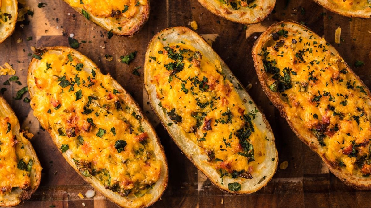 Air Fryer Twice Baked Breakfast Potatoes