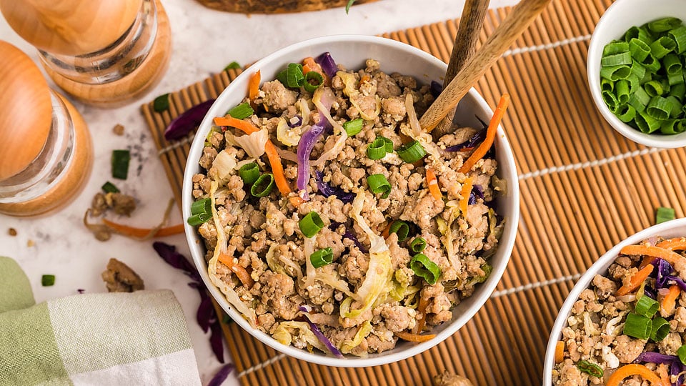 Yummy Pork Egg Roll in a Bowl 15 Minute Meal xoxoBella