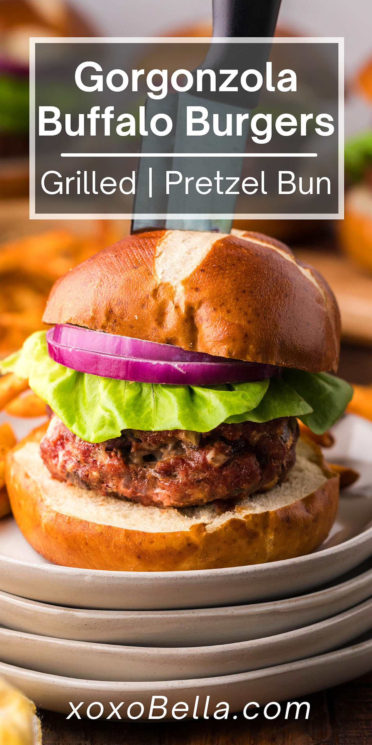 Gorgonzola Buffalo Burgers - xoxoBella