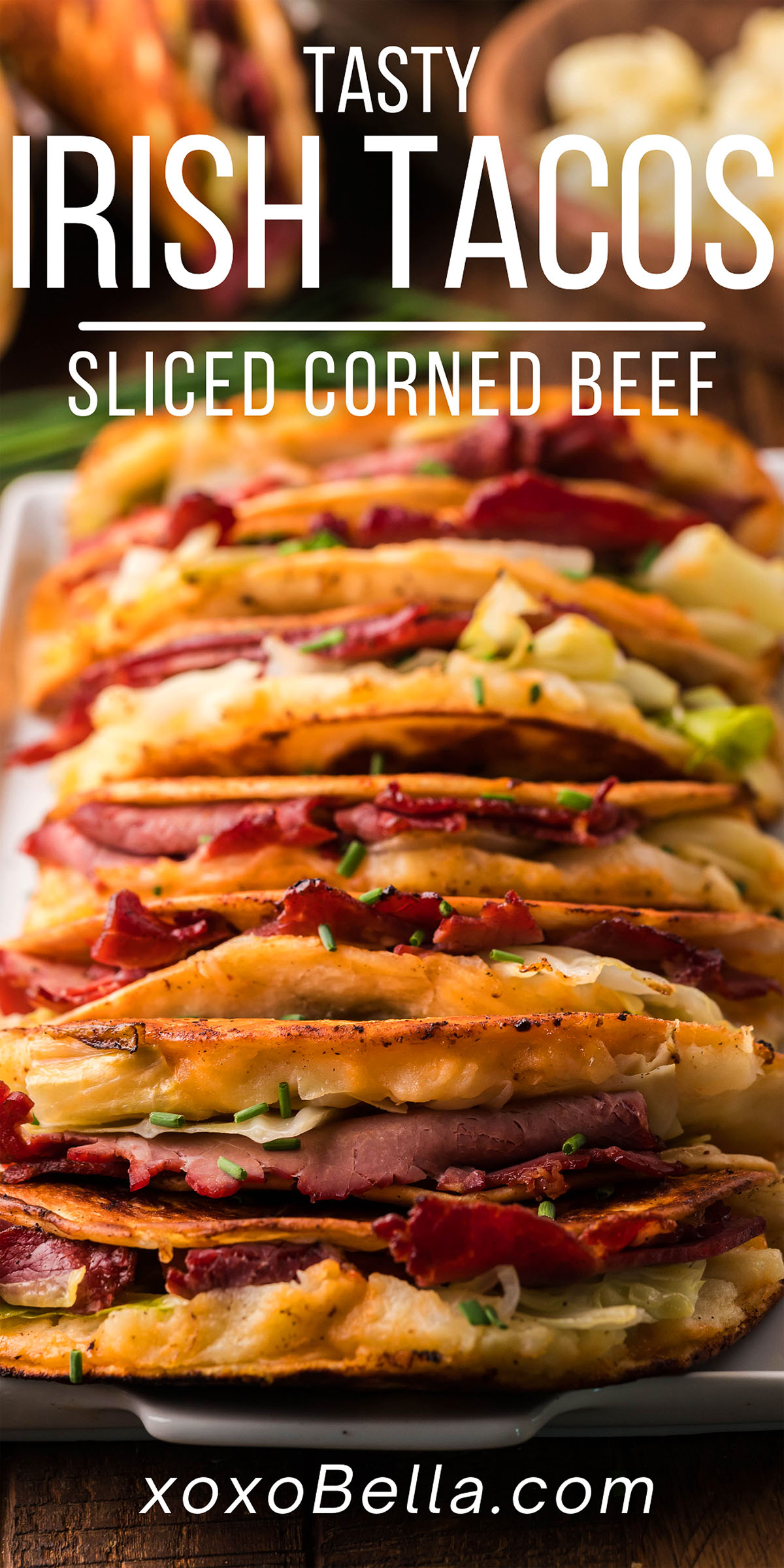 Irish Tacos with Potatoes, Corned Beef, Cabbage and Onions xoxoBella