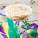Food blogger, Bella Bucchiotti of xoxoBella, shares a recipe for New Orleans brandy milk punch Mardi Gras cocktail made with vanilla bean simple syrup.