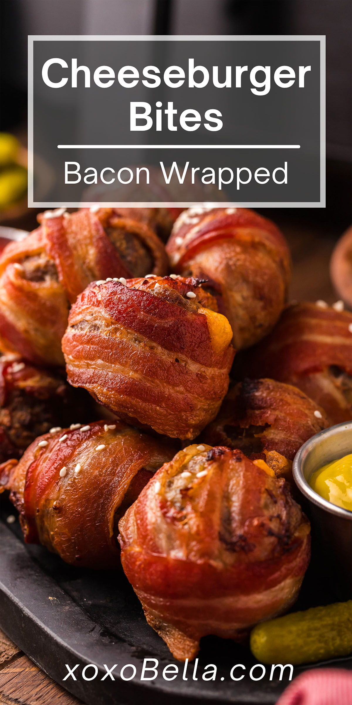 Air Fryer Bacon Wrapped Cheeseburger Bites xoxoBella