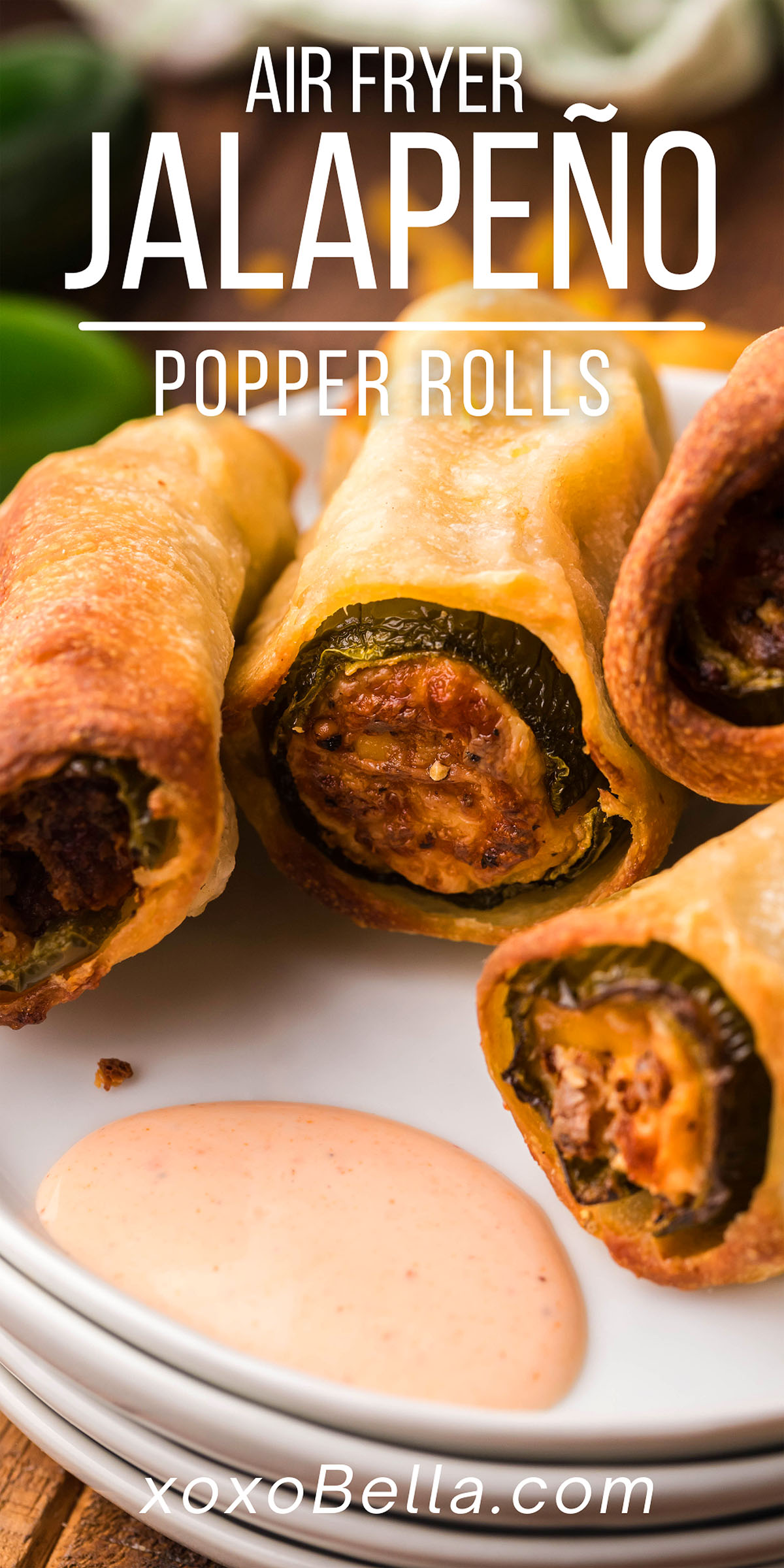 Air Fryer Pull Apart Jalapeño Popper Rolls xoxoBella