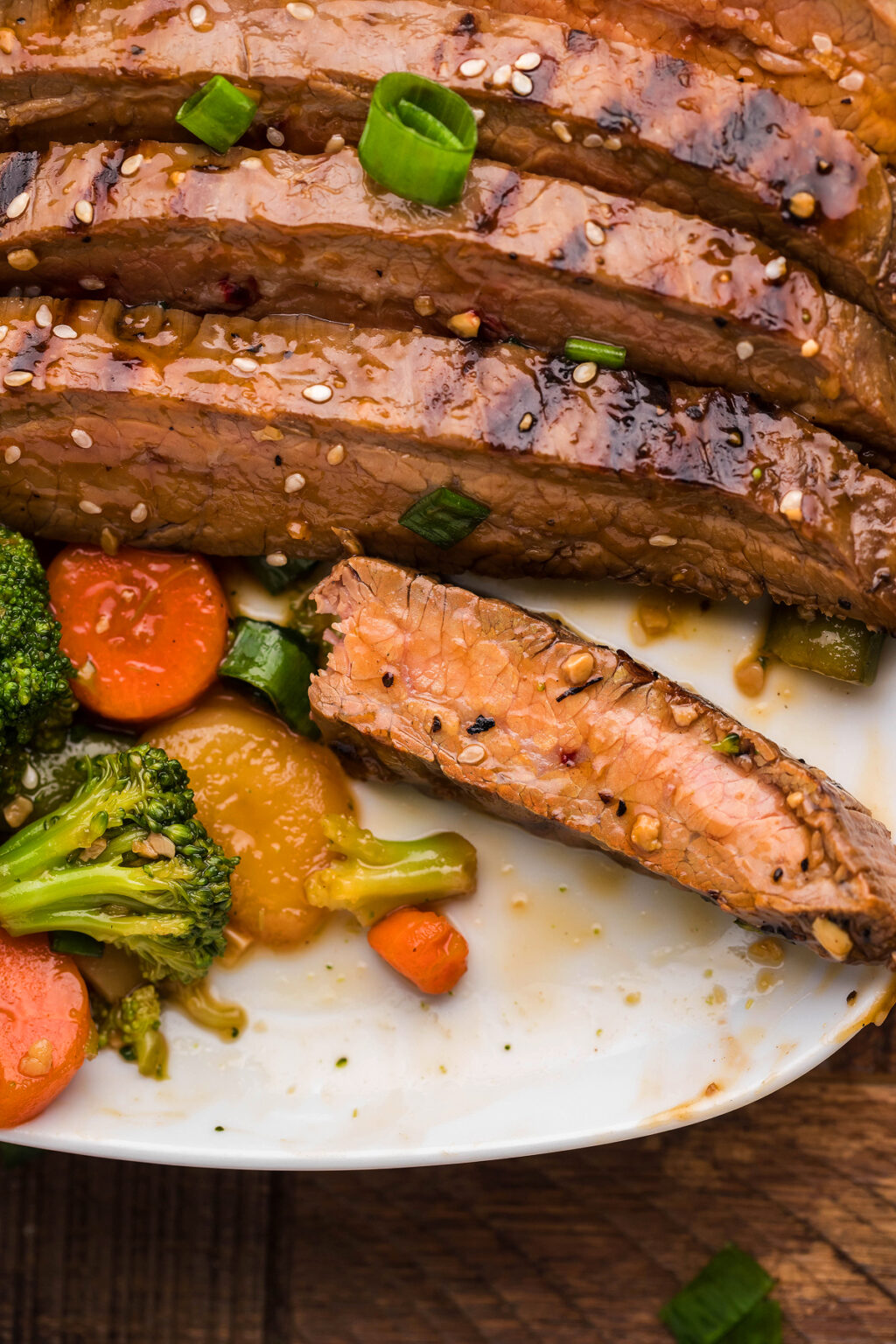 Easy Cast Iron Teriyaki Flank Steak With Veggies Xoxobella 