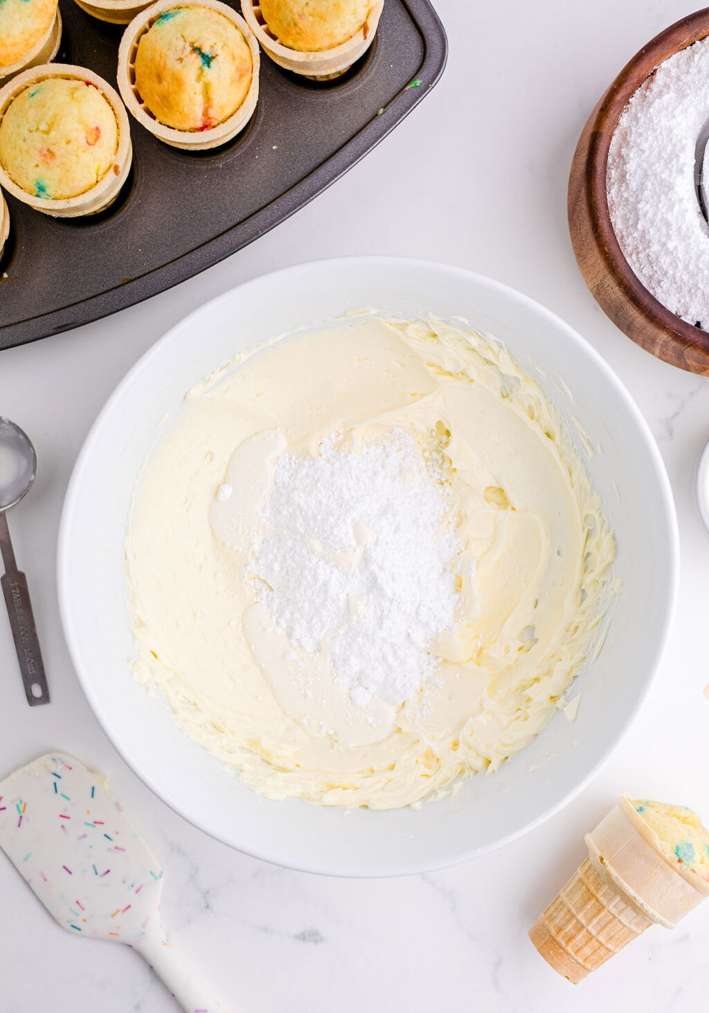 Funfetti Ice Cream Cone Cupcakes xoxoBella