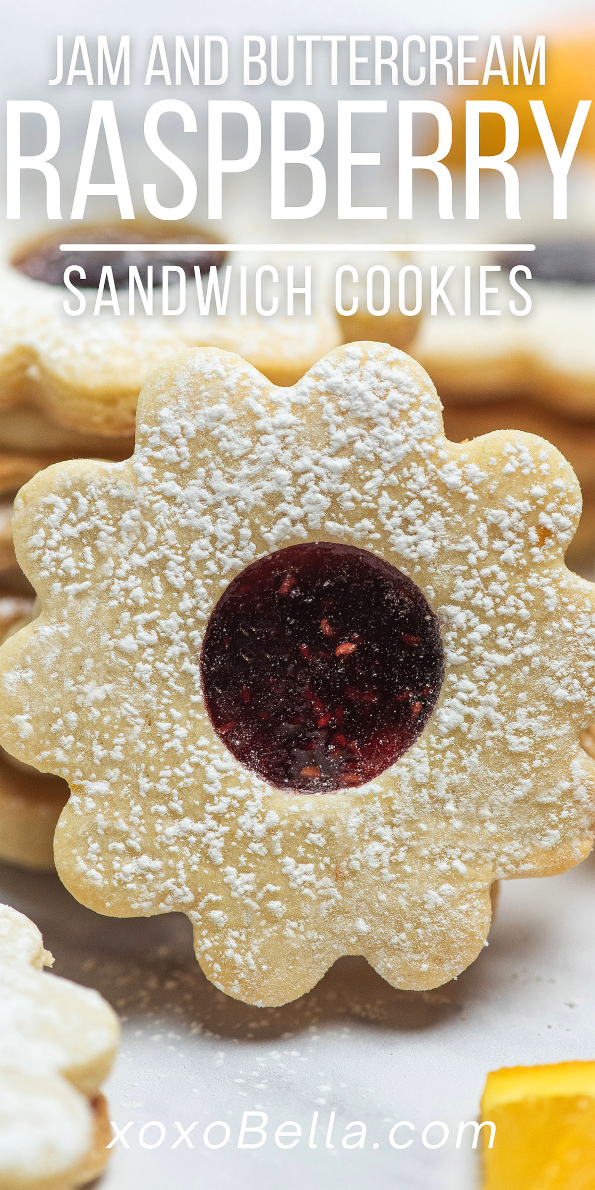 Raspberry Jam and Buttercream Sandwich Cookies xoxoBella