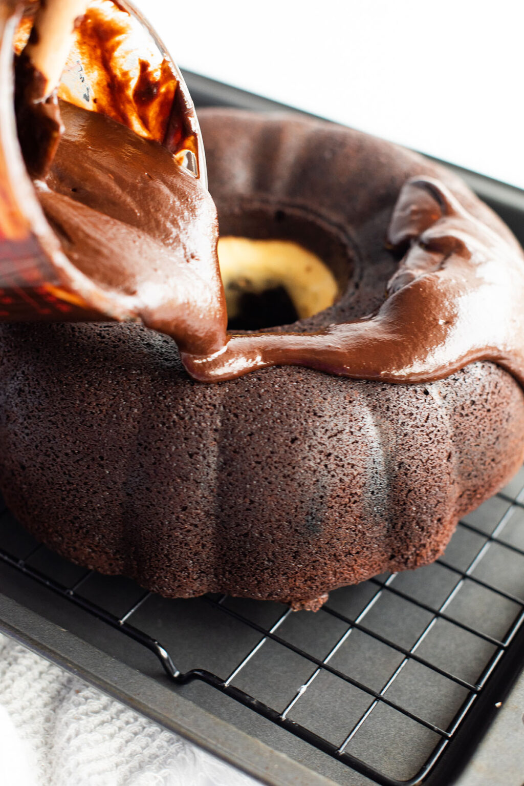 Chocolate Bundt Cake With Cream Cheese Filling - xoxoBella