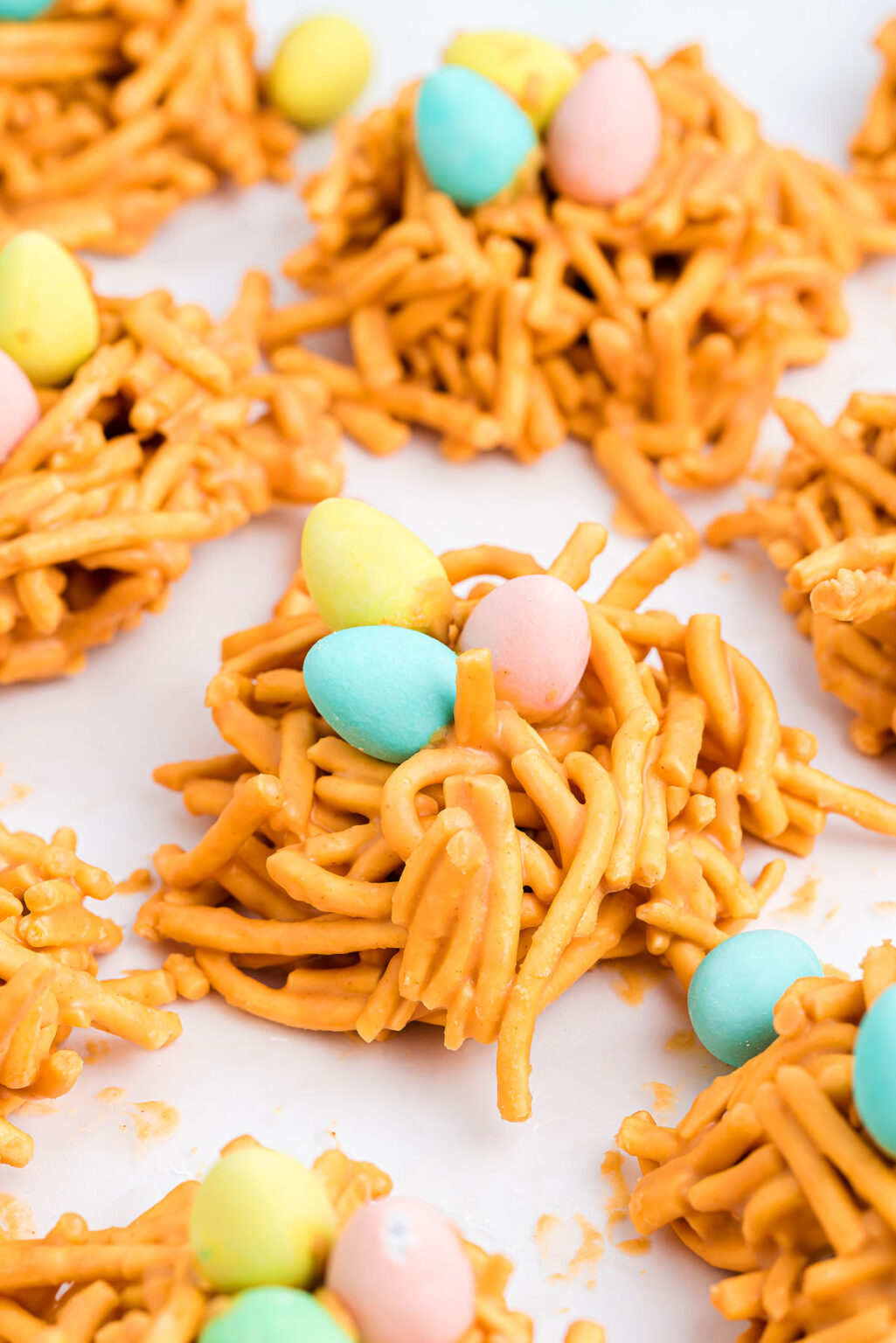 Easter Butterscotch Peanut Butter Haystacks No Bake Treats xoxoBella