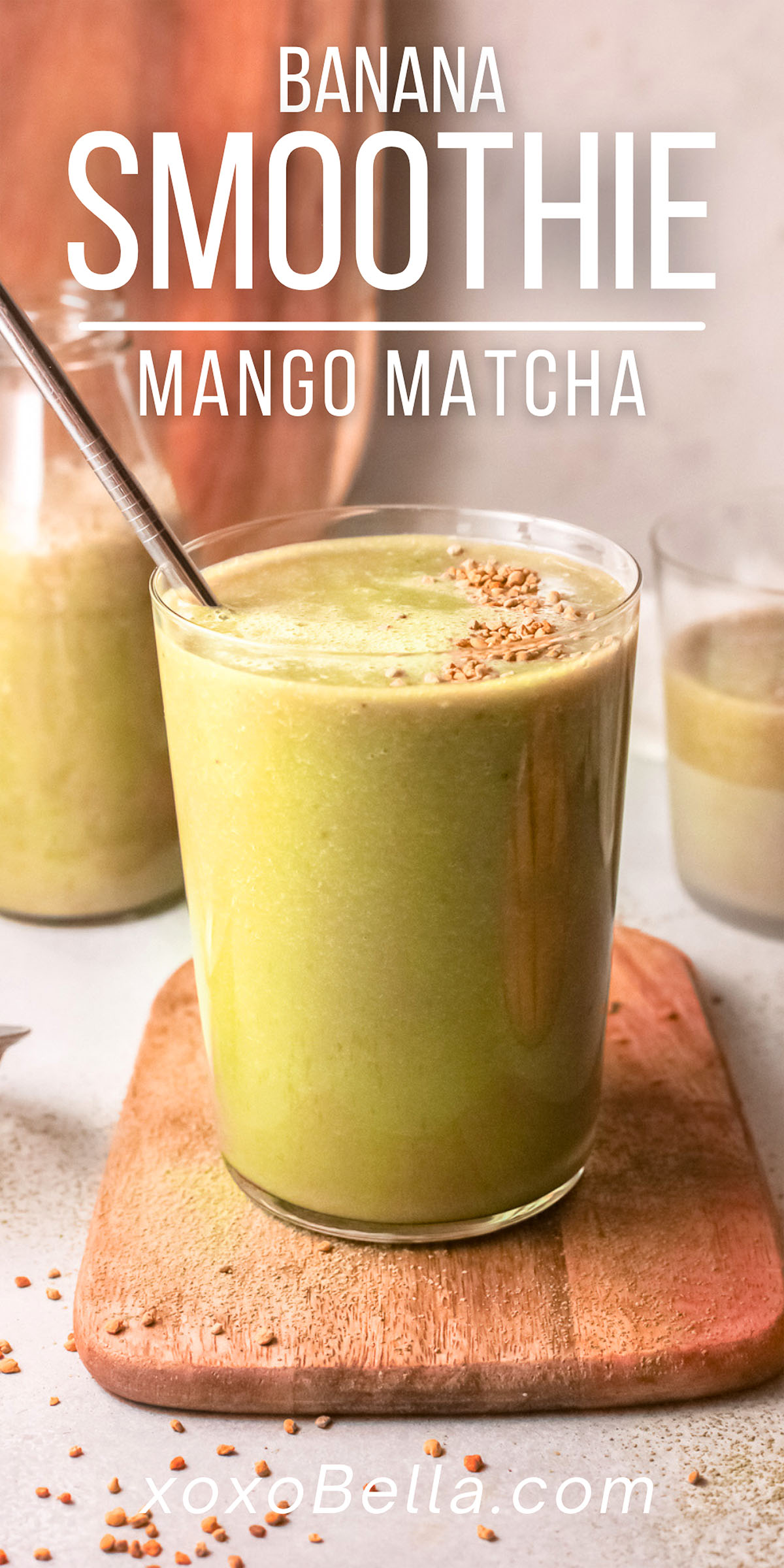 Mango Banana Matcha Smoothie xoxoBella