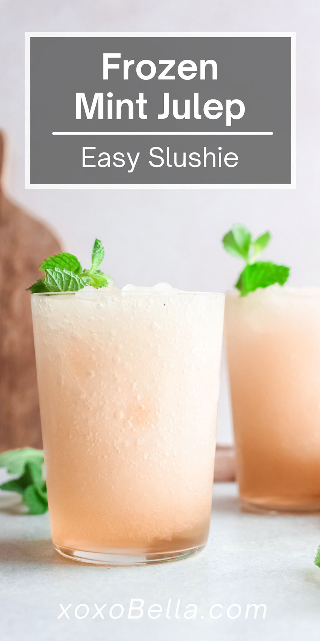 Easy Frozen Mint Julep Slushie xoxoBella