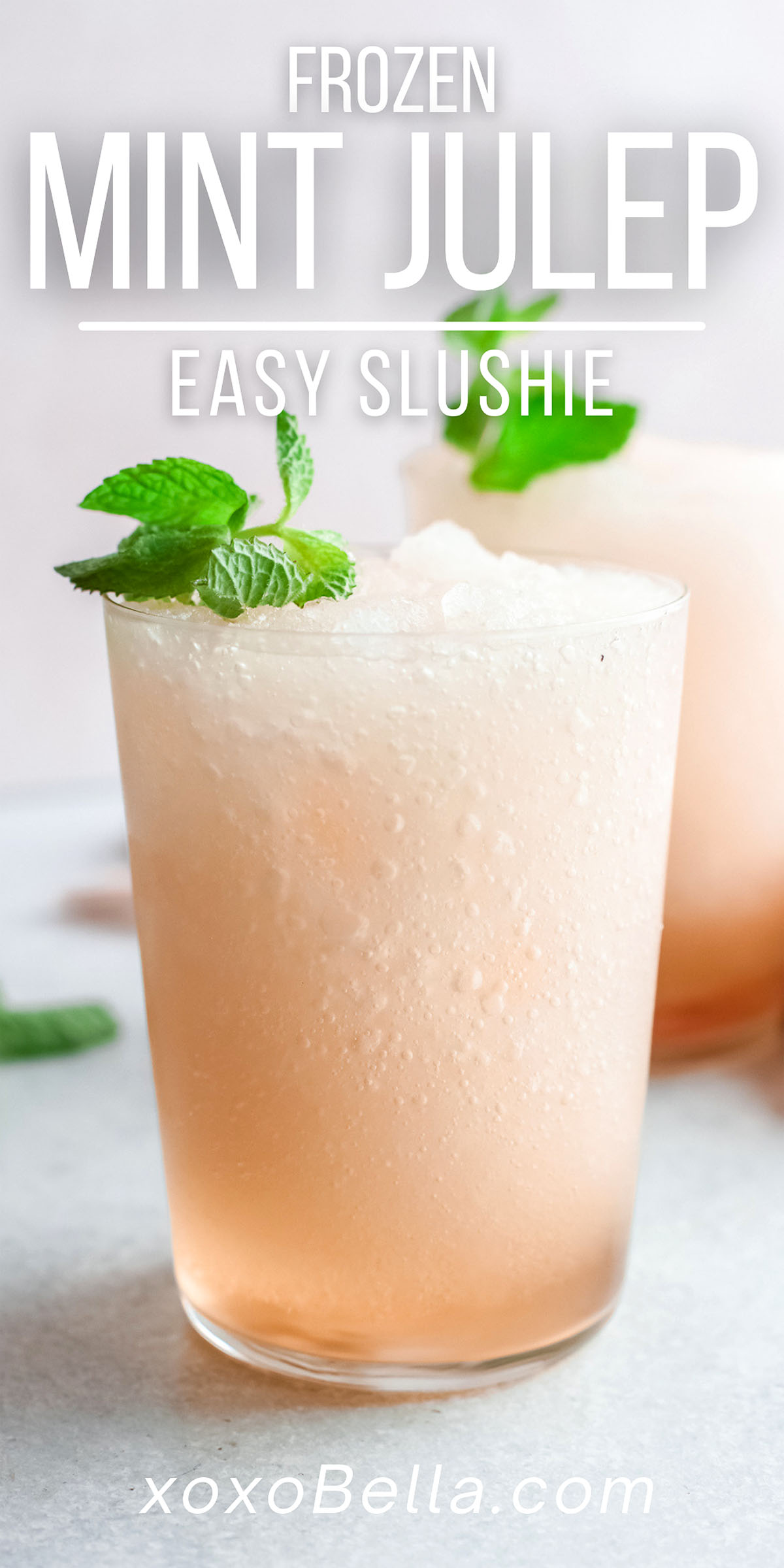 Easy Frozen Mint Julep Slushie xoxoBella