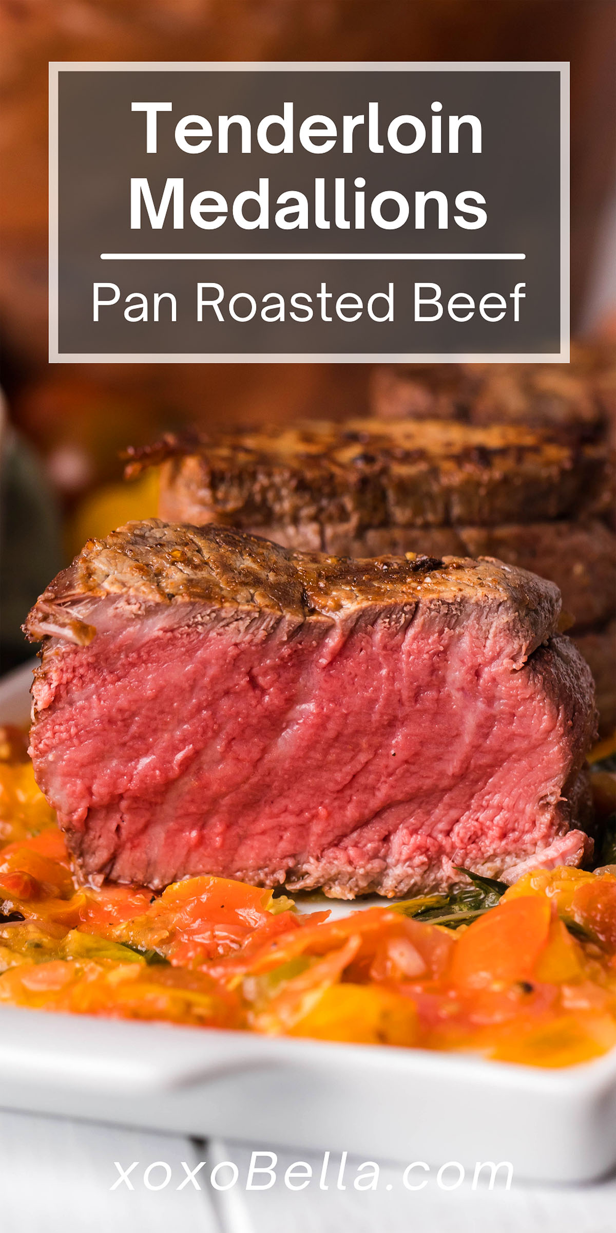Pan Roasted Beef Tenderloin Medallions with Tomato Relish xoxoBella