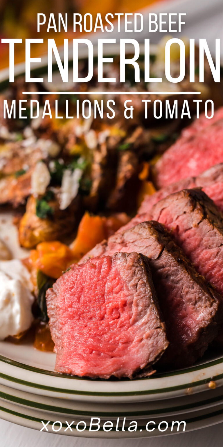 Pan Roasted Beef Tenderloin Medallions with Tomato Relish xoxoBella