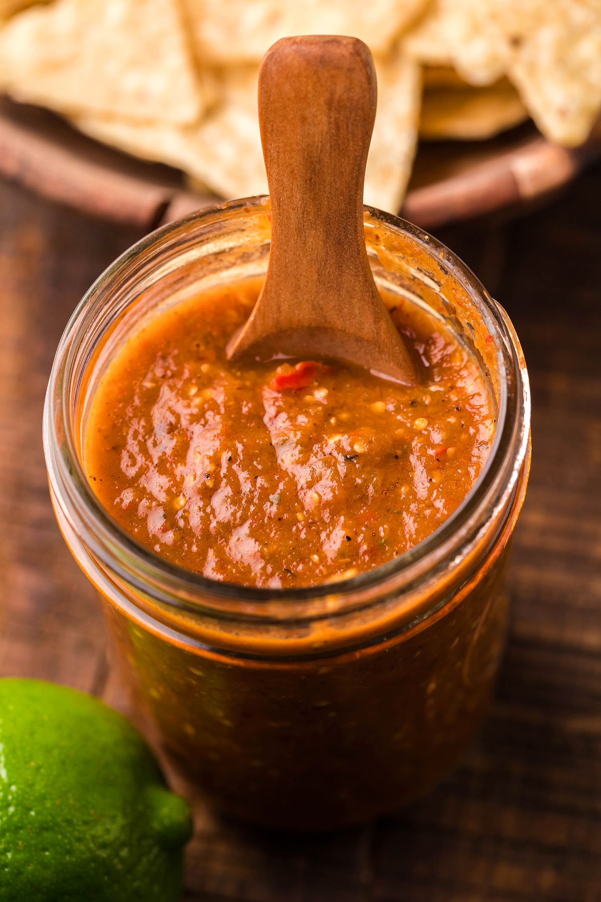 Tomatillo Red Chili Salsa Copycat Chipotle Hot Salsa
