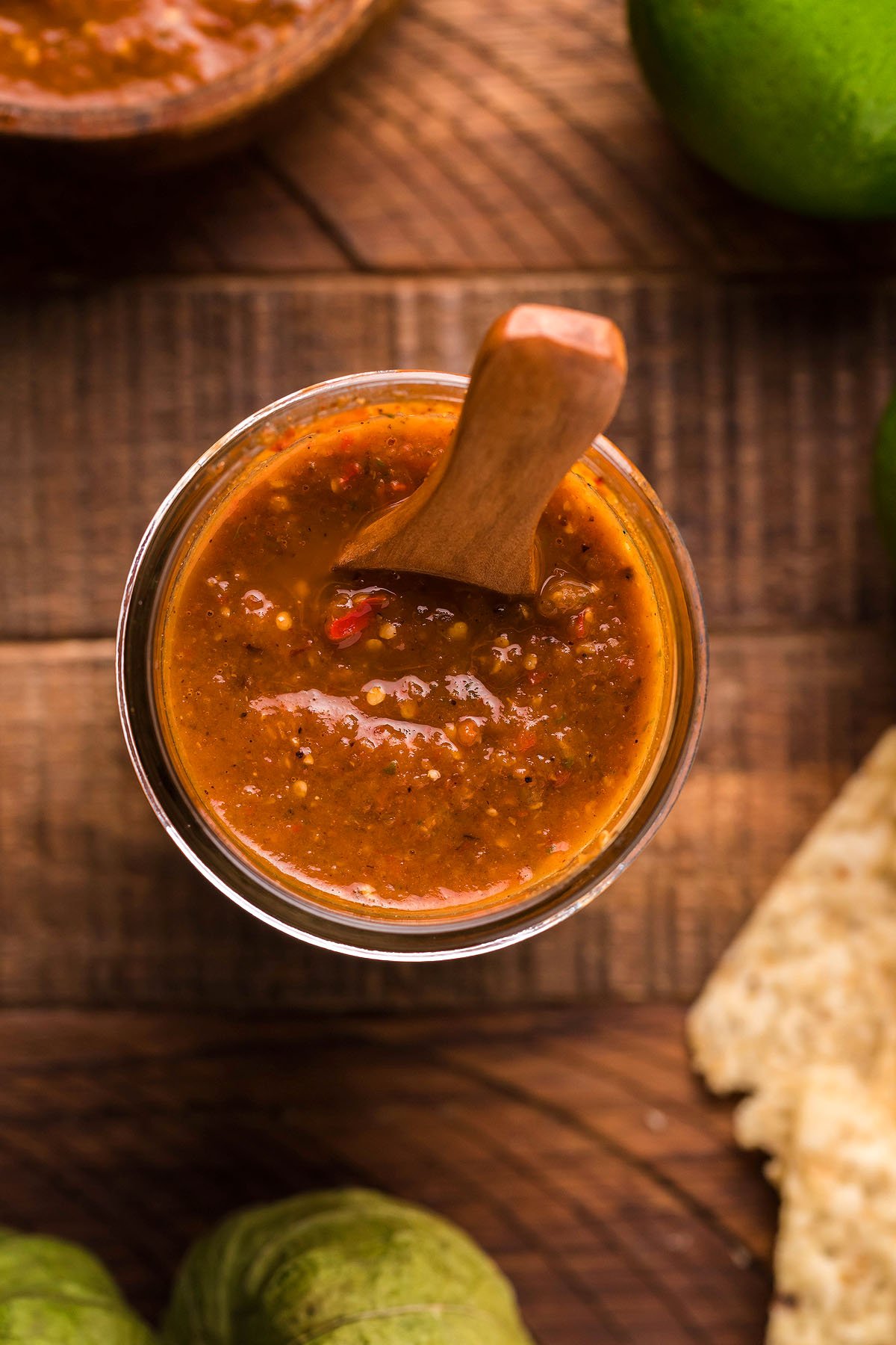 Tomatillo Red Chili Salsa Copycat Chipotle Hot Salsa