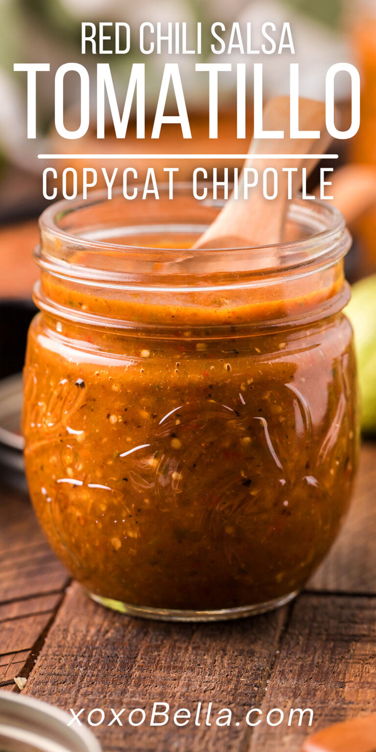 Tomatillo Red Chili Salsa Copycat Chipotle Hot Salsa