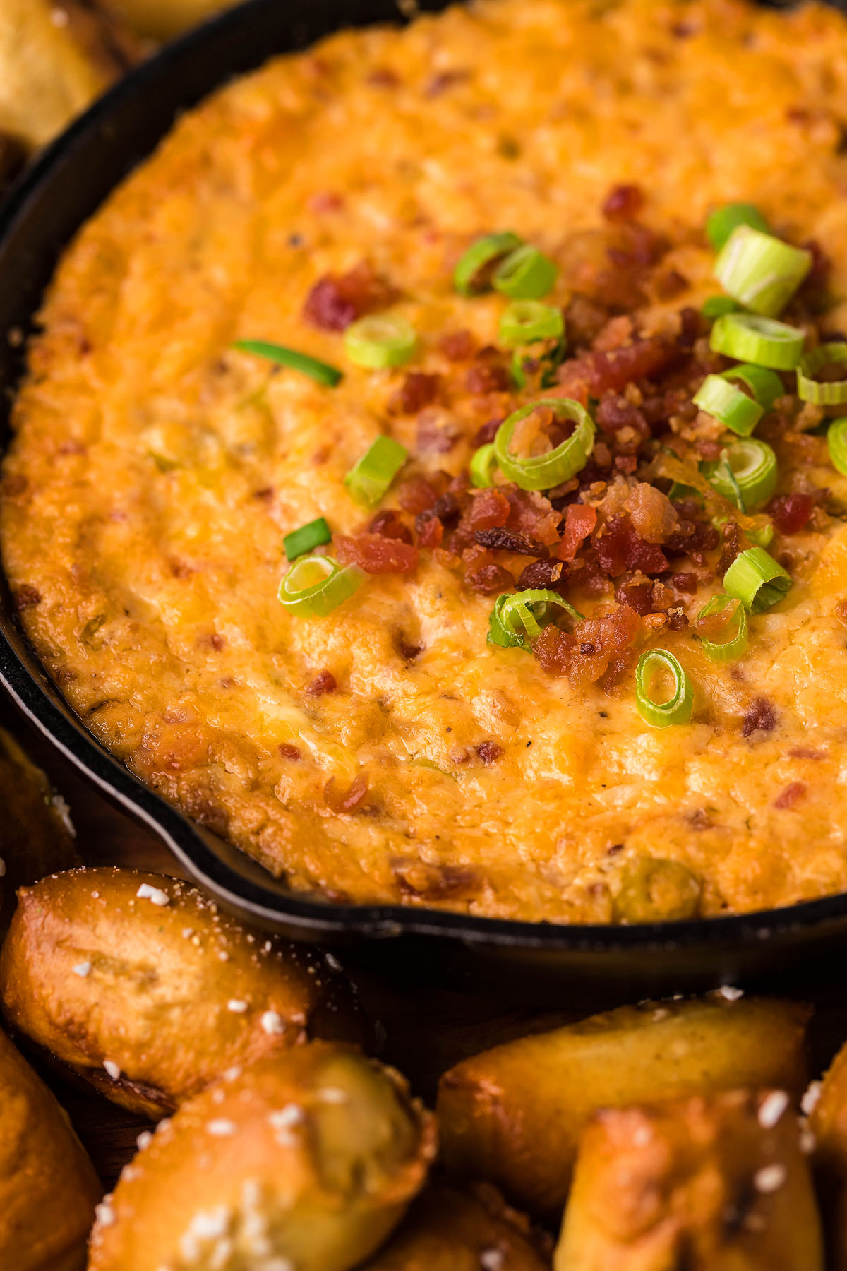 Smoked Gouda Bacon Cheddar Cheese Dip for Pretzels xoxoBella