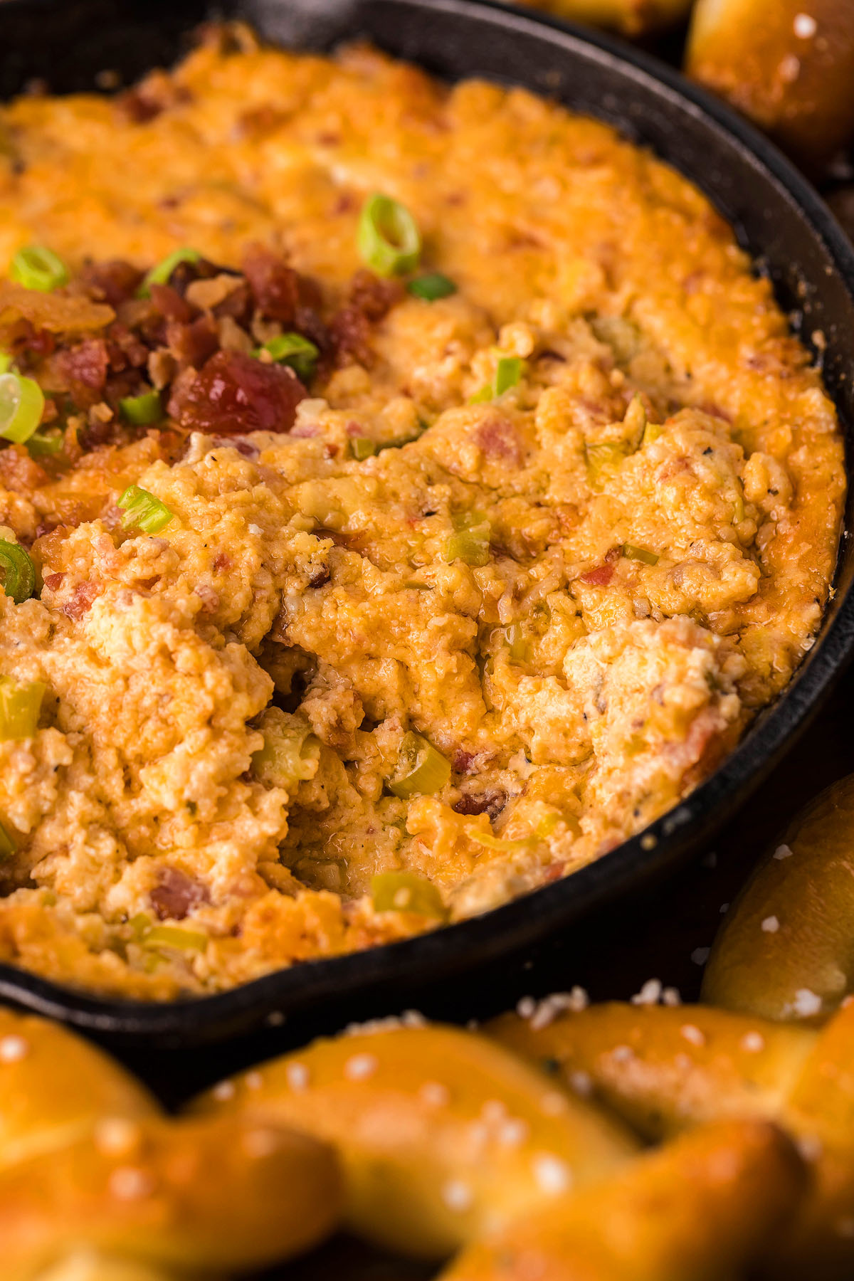 Smoked Gouda Bacon Cheddar Cheese Dip for Pretzels xoxoBella