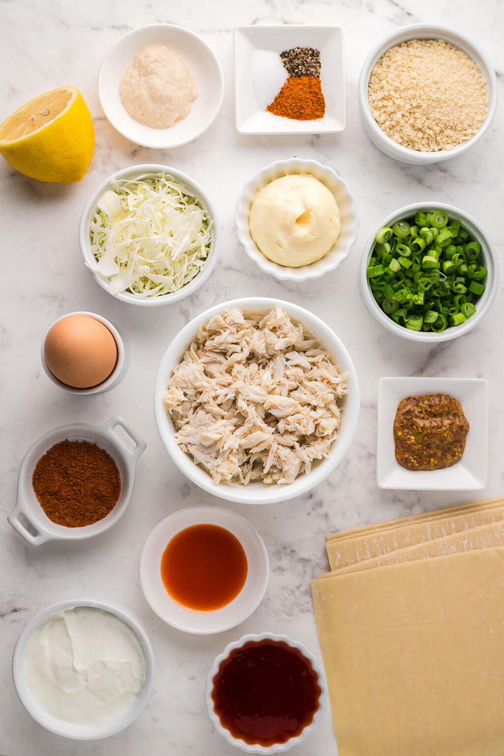 Air Fryer Crab Cake Egg Rolls with Fire Sauce xoxoBella