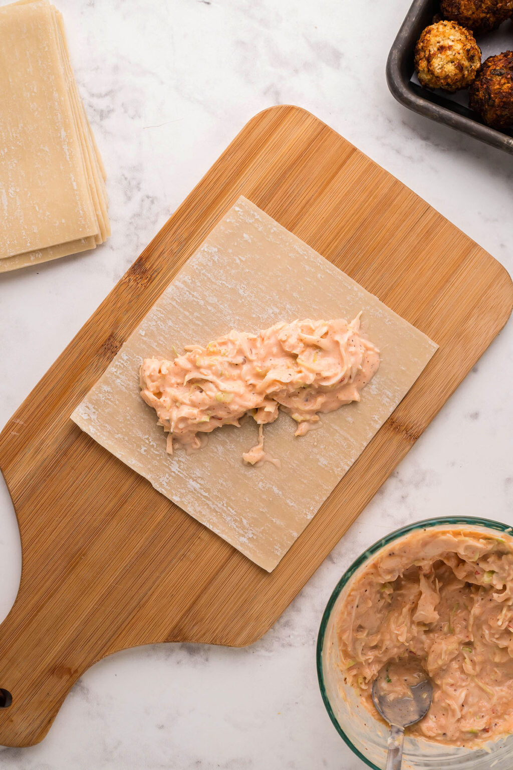 Air Fryer Crab Cake Egg Rolls with Fire Sauce xoxoBella