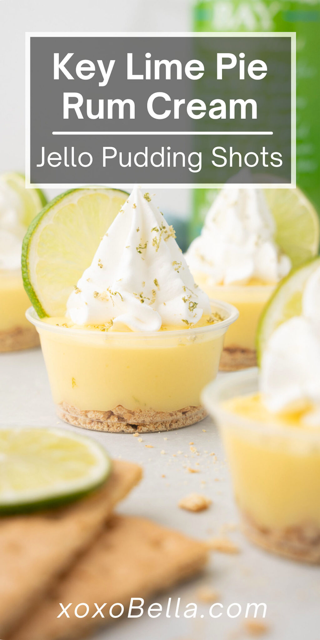 Key Lime Pie Rum Cream Jello Pudding Shots xoxoBella