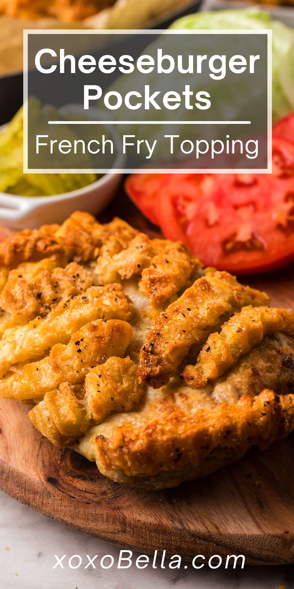 Easy Cheeseburger Hot Pockets with French Fry Topping xoxoBella