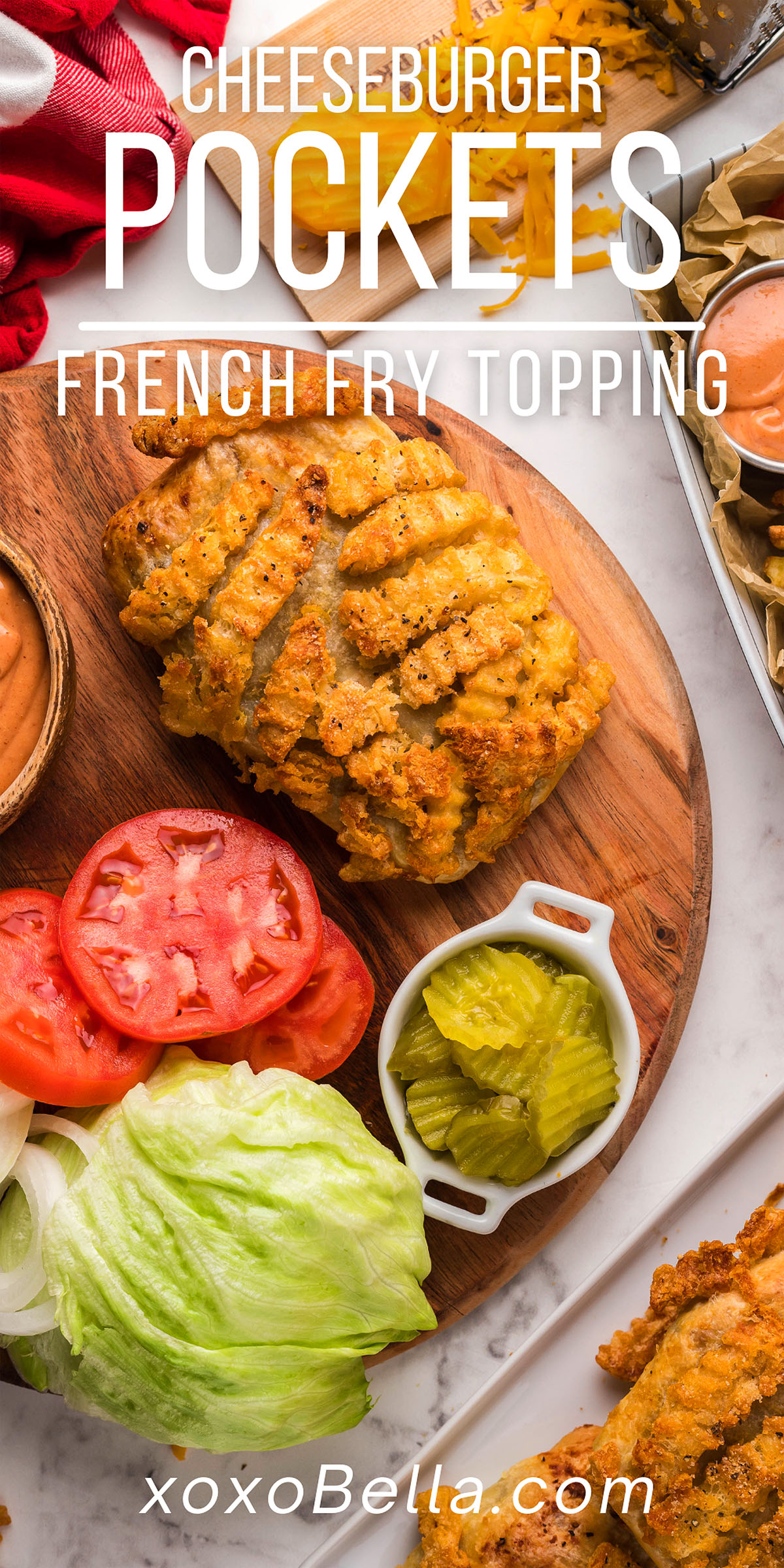 Easy Cheeseburger Hot Pockets with French Fry Topping xoxoBella