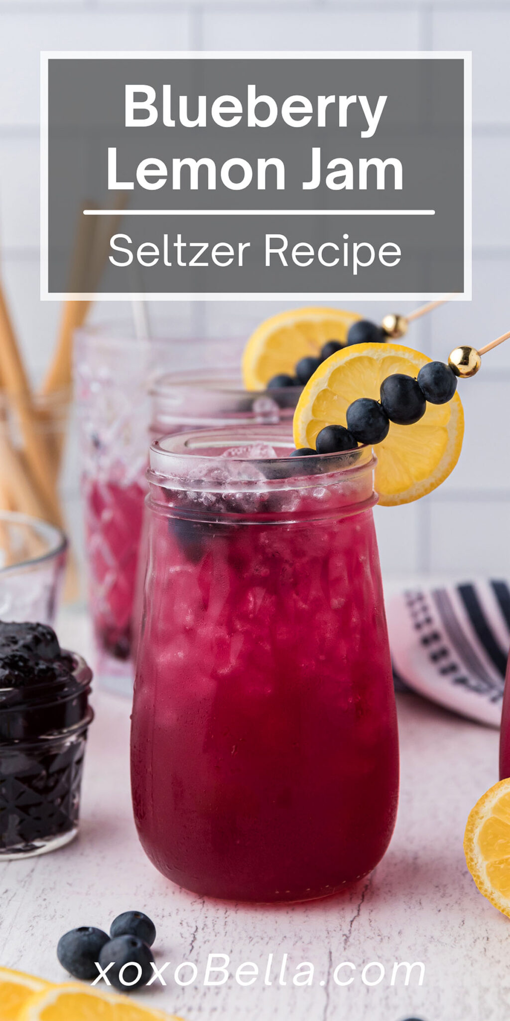 Blueberry Lemon Jam Seltzer TikTok Recipe xoxoBella