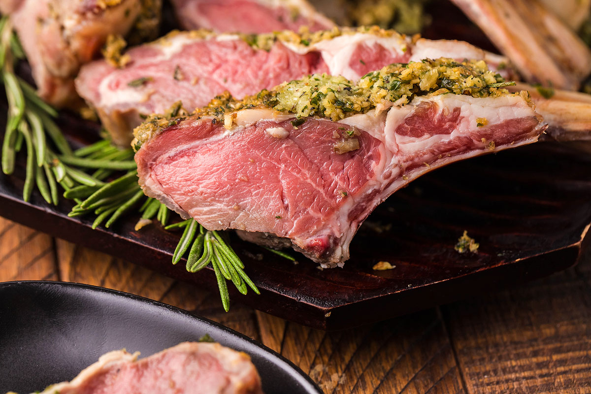 Smoked Rack of Lamb with Herb Paste xoxoBella