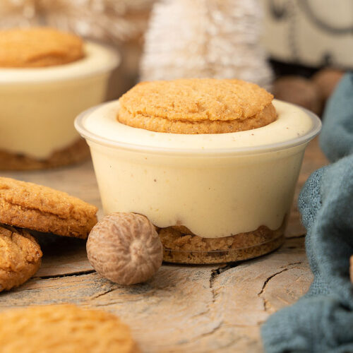 Ginger Snap Eggnog Jello Pudding Shots xoxoBella