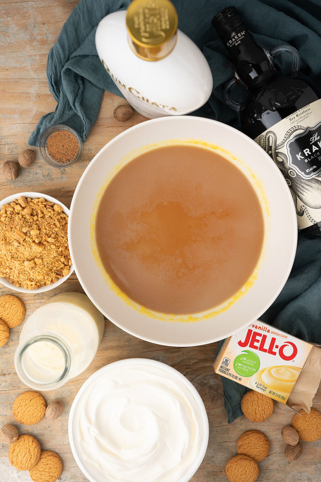 Ginger Snap Eggnog Jello Pudding Shots xoxoBella