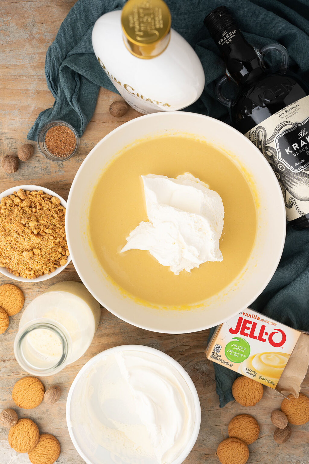 Ginger Snap Eggnog Jello Pudding Shots xoxoBella