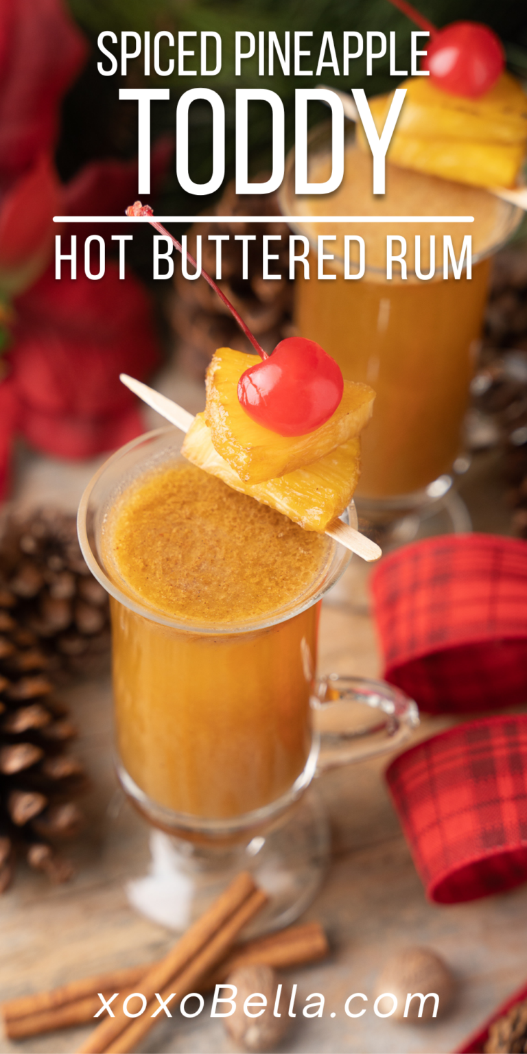 Spiced Pineapple Hot Buttered Rum Toddy xoxoBella
