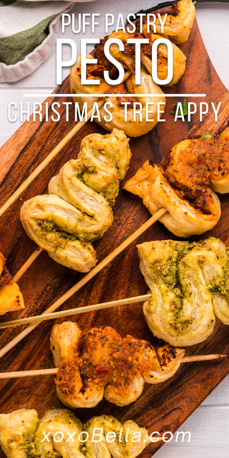 Pesto Puff Pastry Christmas Tree Appetizer xoxoBella