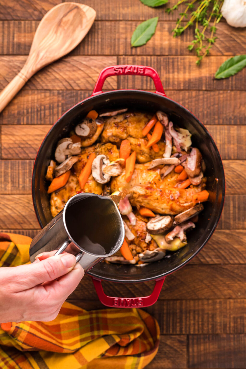 Coq au Vin - Chicken Braised in Red Wine - xoxoBella
