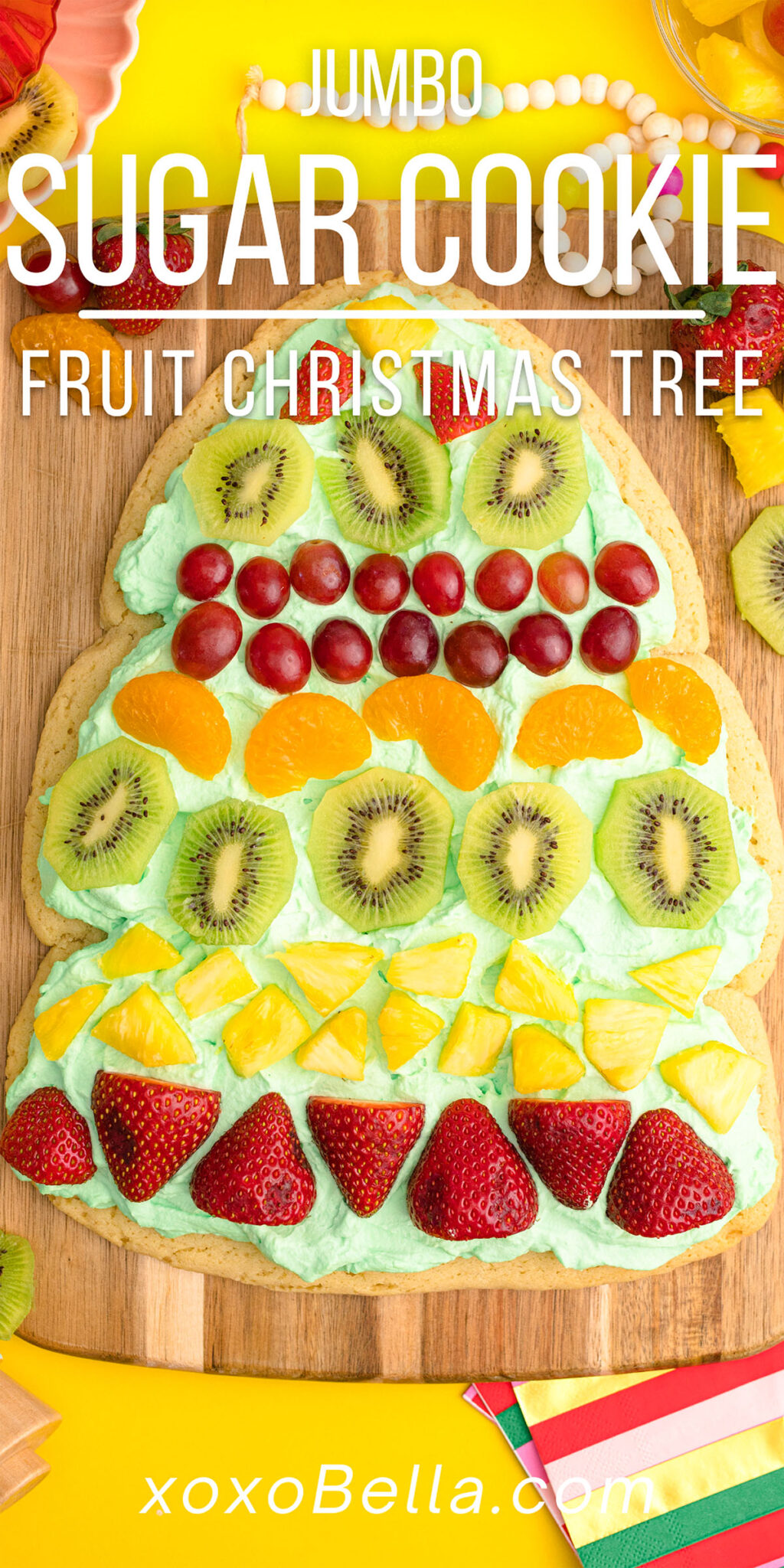 Jumbo Christmas Tree Fruit Sugar Cookie xoxoBella