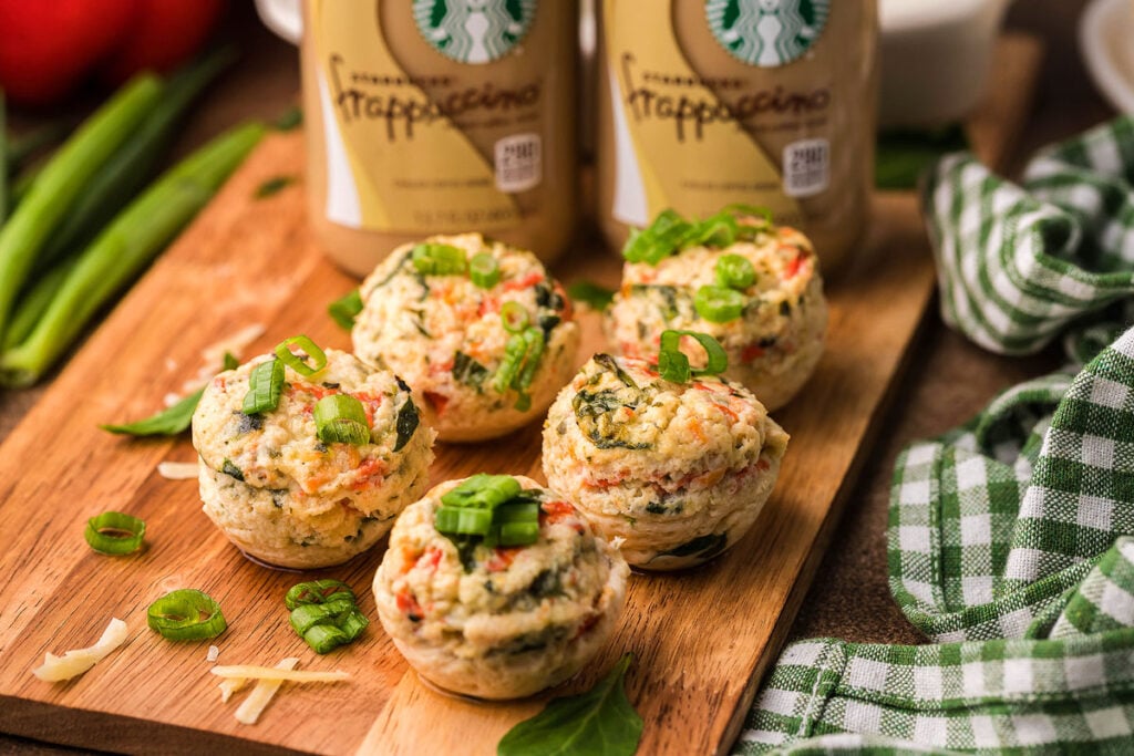 Starbucks egg bites copycat on a tray.