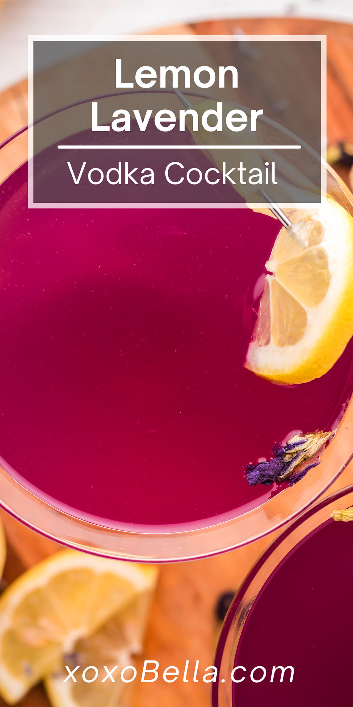 Lemon Lavender Vodka Cocktail xoxoBella