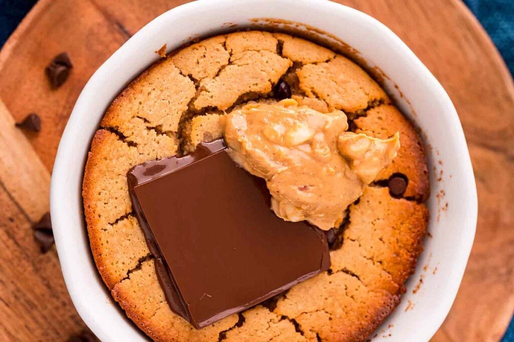 A bowl with baked oats.
