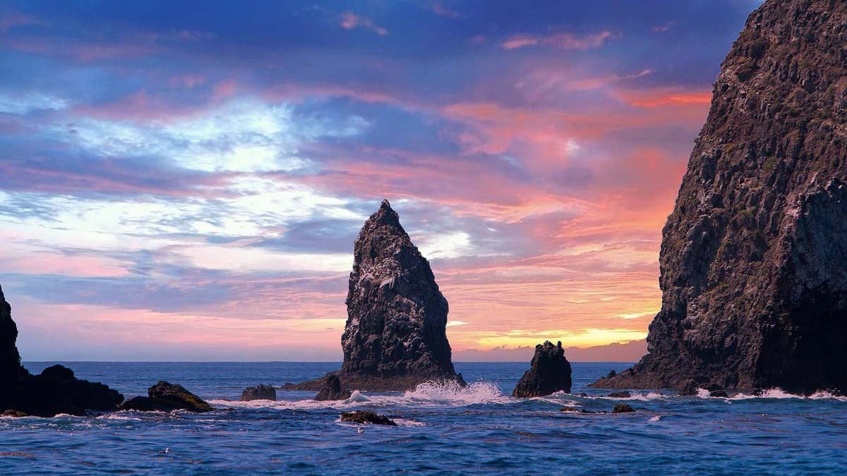 Channel Islands National Park at sunset.