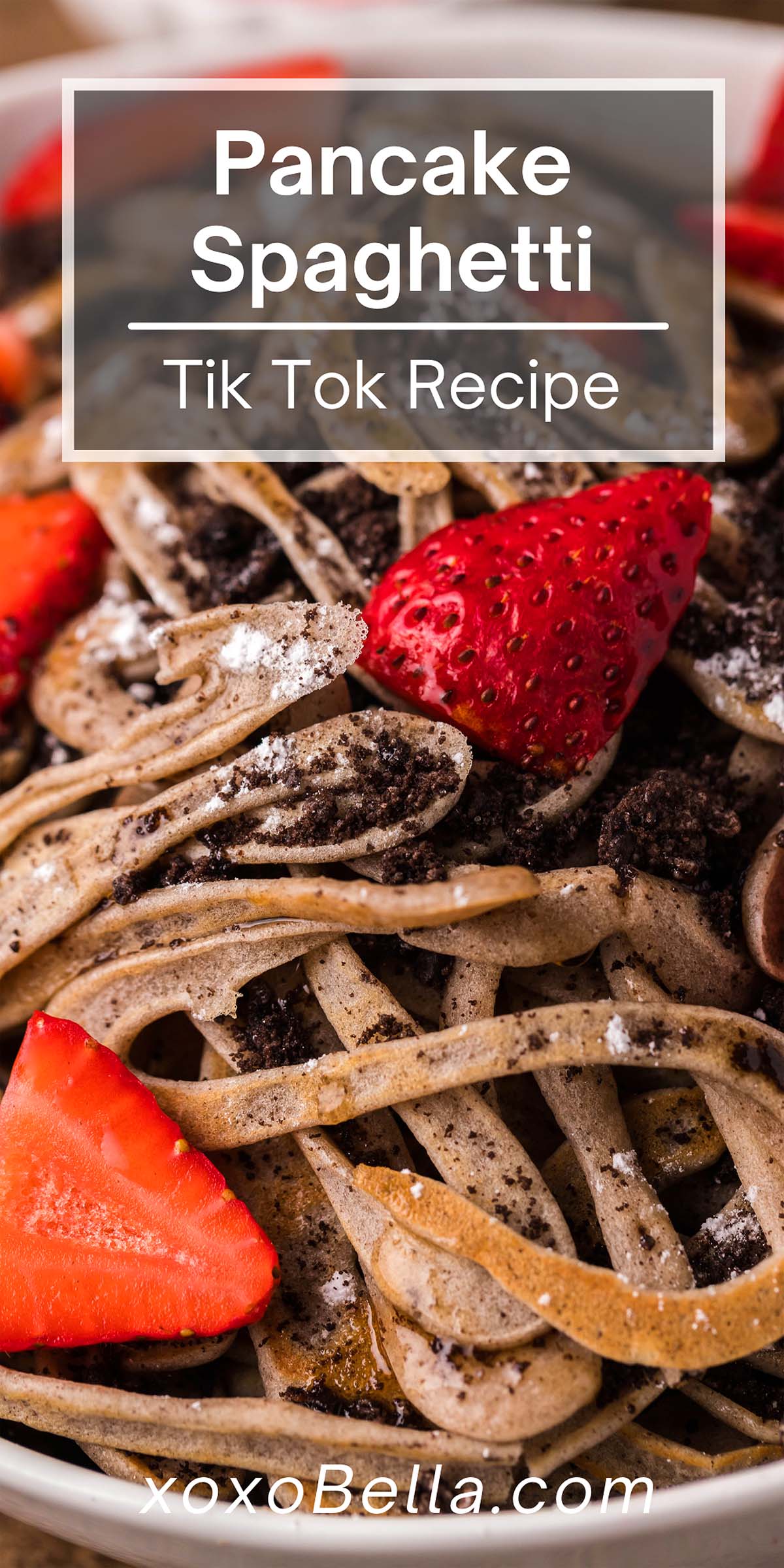 Chocolate Pancake Spaghetti - Tik Tok Recipe - xoxoBella